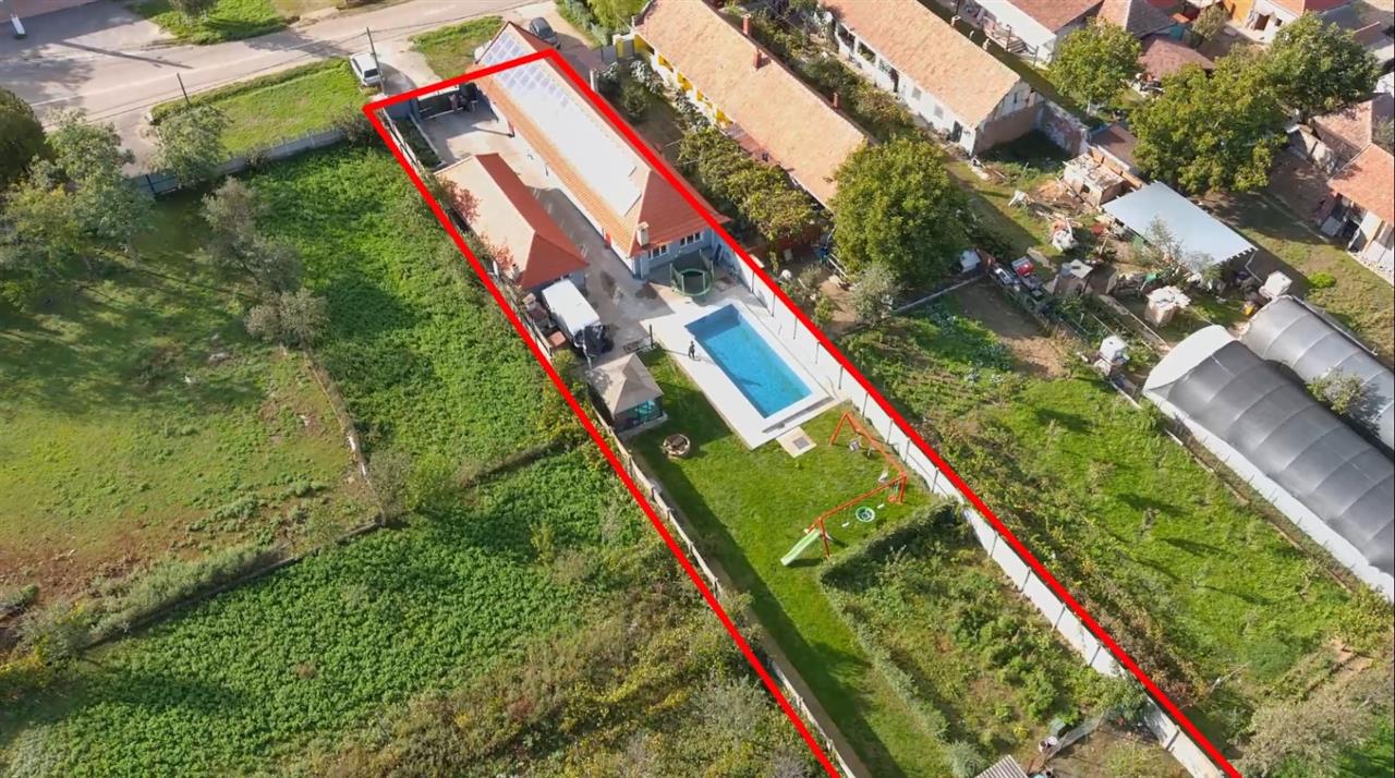 Casa independenta energetic cu 4 dormitoare si piscina,comuna Santandrei